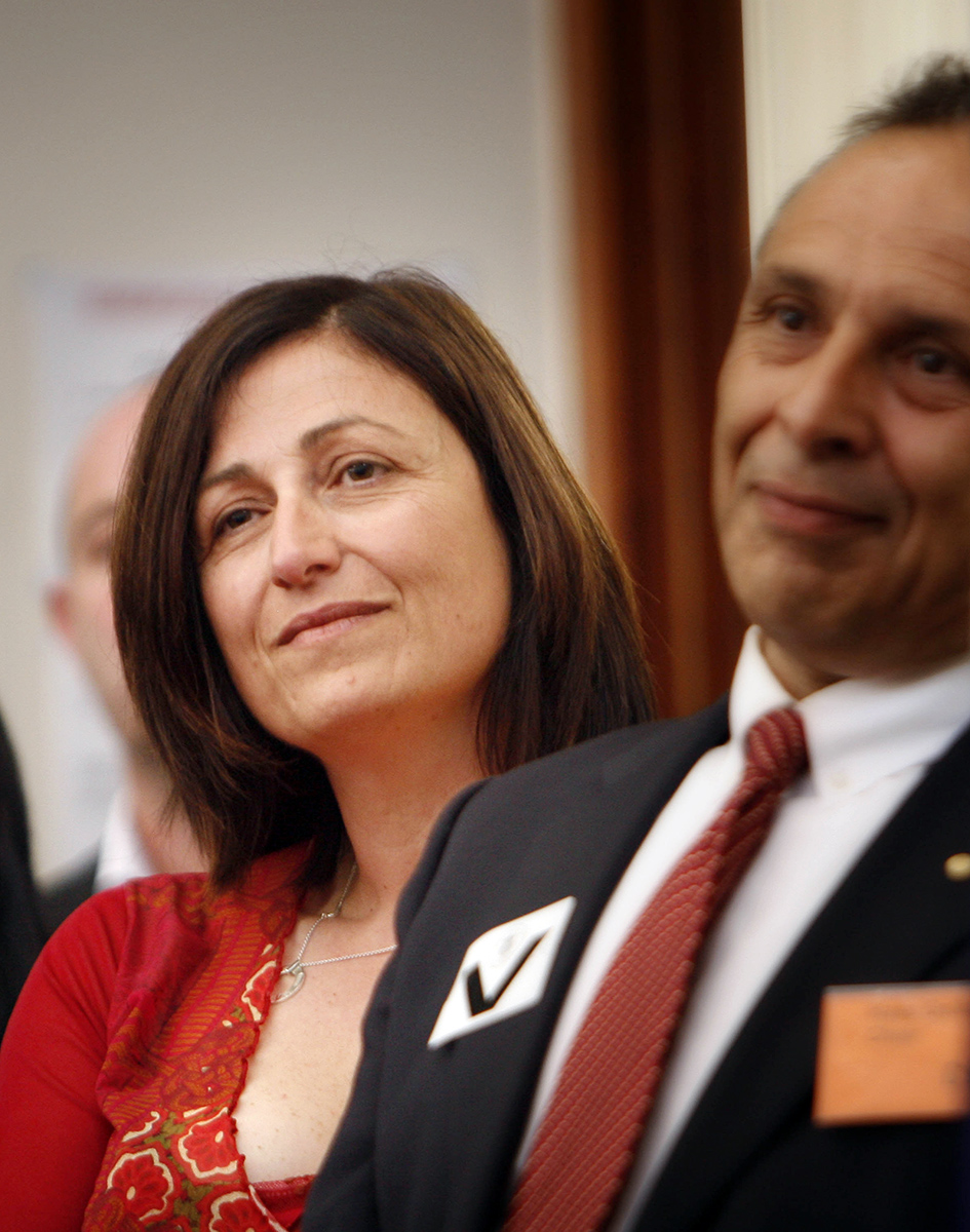 Carmel Guerra and Dr Bulent (Hass) Dellal AO, Executive Director of the Australian Multicultural Foundation.